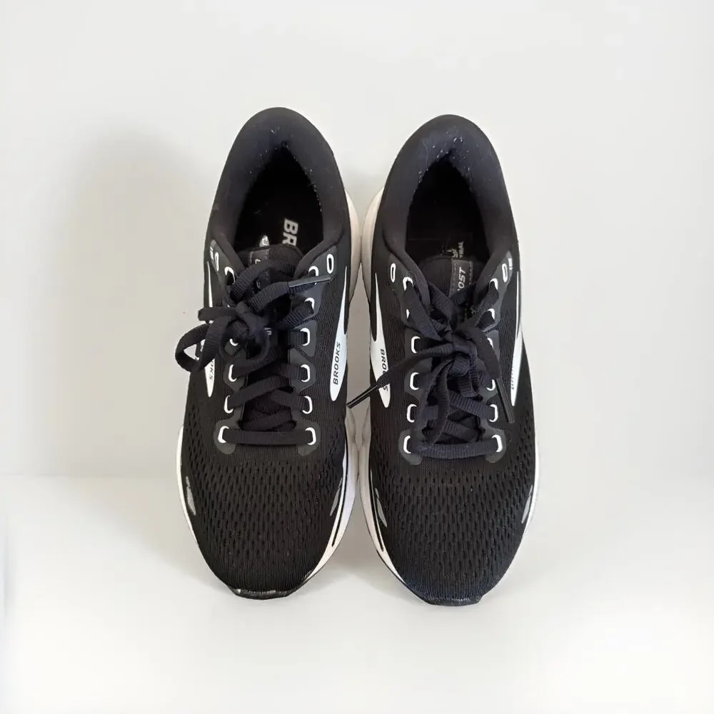Brooks Ghost 15 Running Shoes Women’s 6.5 Wide D Black White Athletic Sneaker